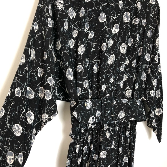 Vintage California Visionz Belted Jumpsuit Black Print Belt Set - Picture 3 of 7